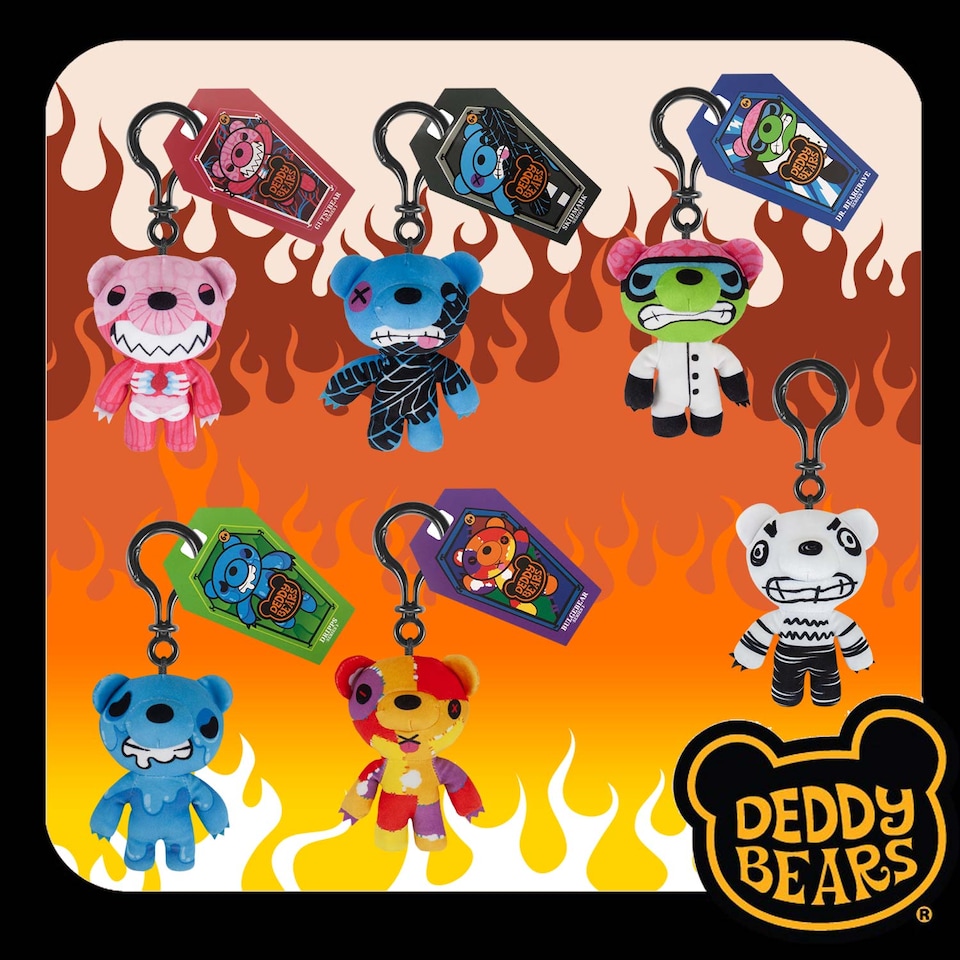 image 1 of vfm-estore Deddy Bears Mystery Bag Soft Toy 15cm x 8cm - Halloween Plush with Bag Clip