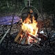 image 4 of Tripod Outdoor Fire Pit BBQ Bowl Round Garden Patio Extra Large Barbecue Grill
