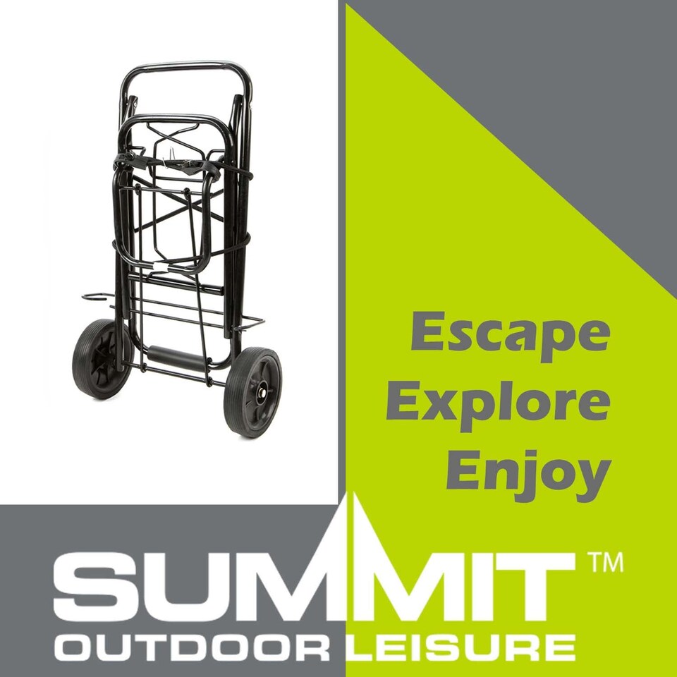 image 1 of vfm-estore Festival Travel Trolley - Lightweight Foldable Cart, Max 50kg, Black