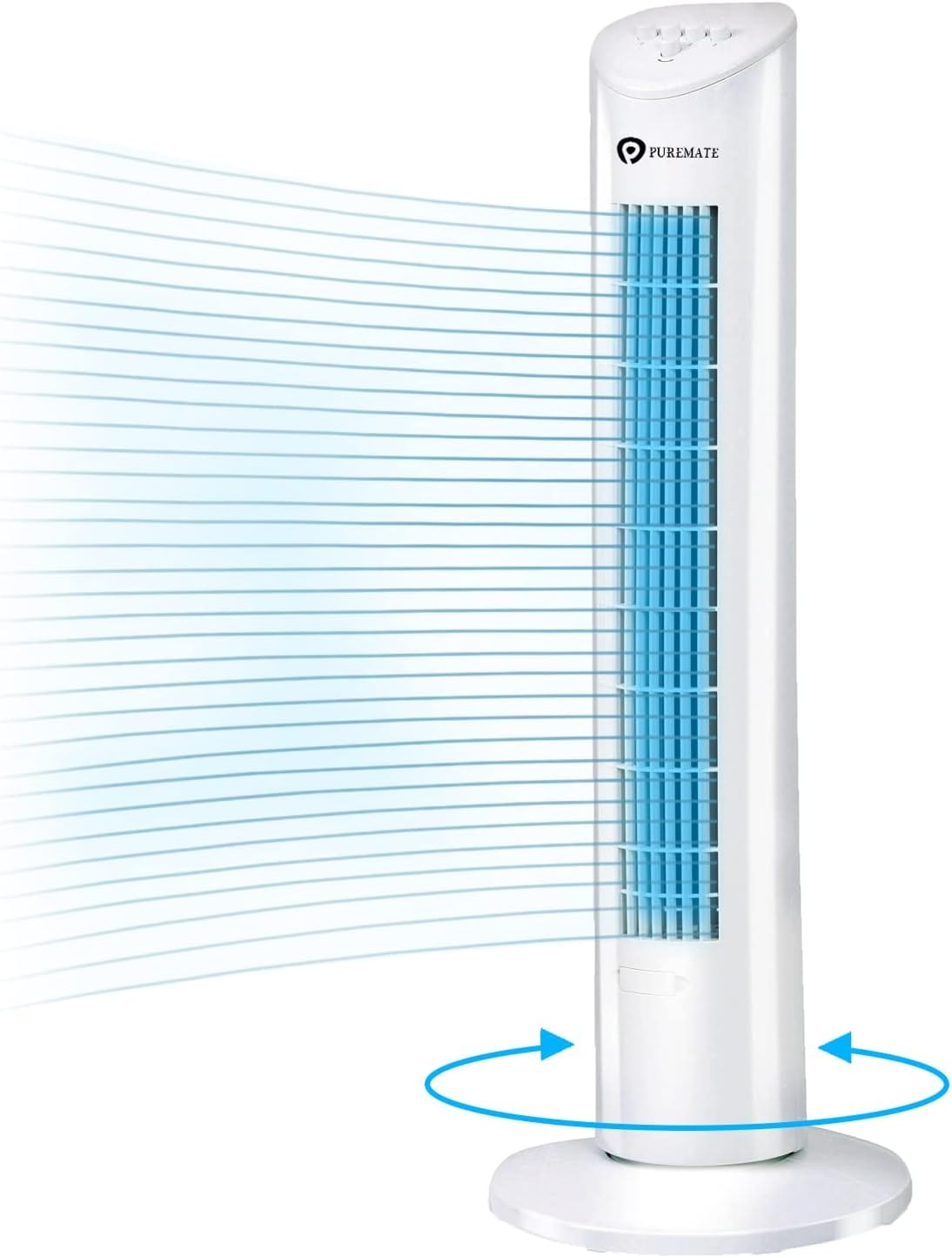 31 inch Oscillating Tower Fan with Aroma Function White