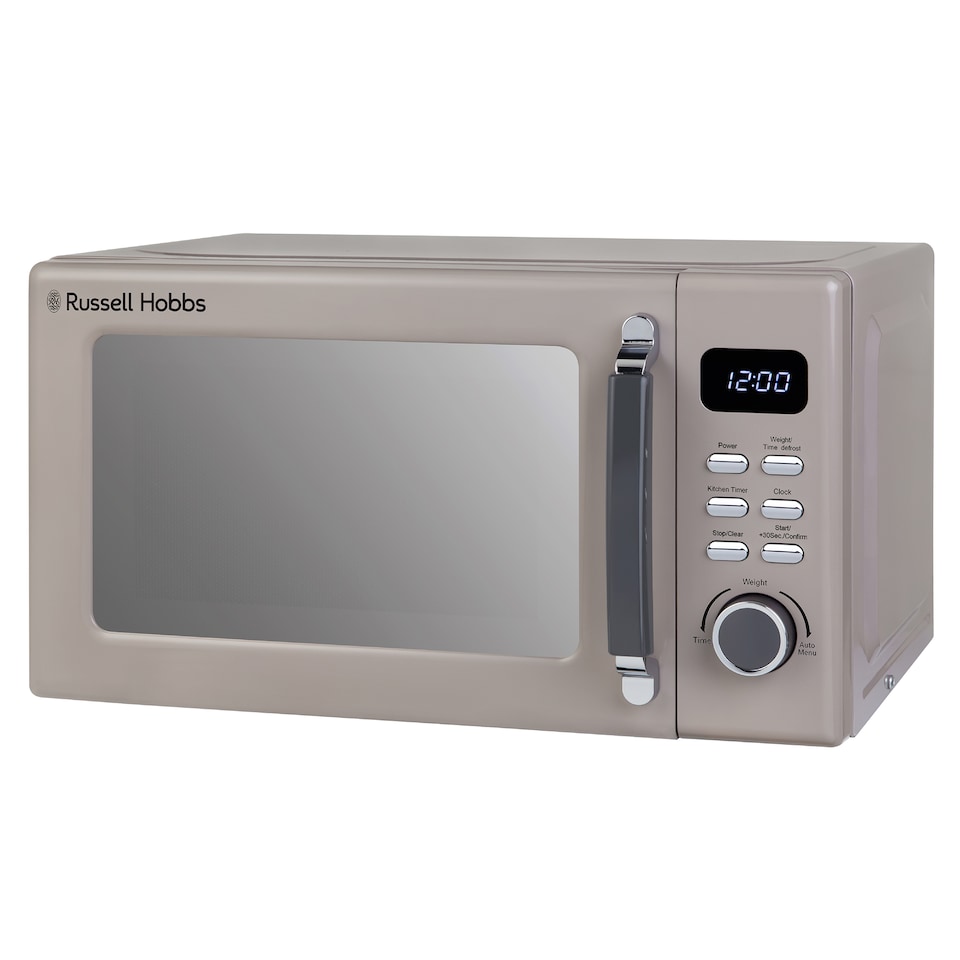 image 1 of Russell Hobbs Mocha Digital Microwave STYLEVIA, 20 Litre 800W with 5 Power Levels, Mirror Finish RHM2026MC
