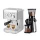 image 1 of GEEPAS 1140W Espresso & Cappuccino Coffee Machine & Conical Burr Coffee Grinder Combo Set