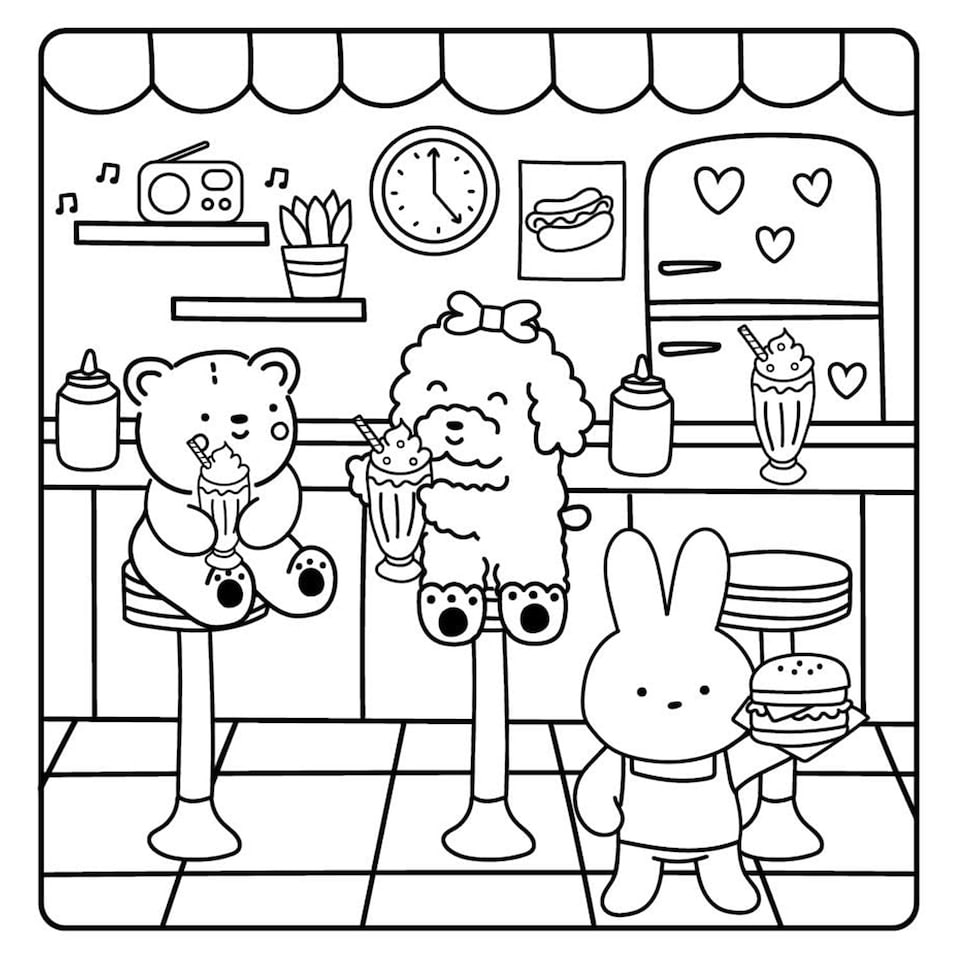 image 1 of Sunny Vibes Colouring Series - Happy Street