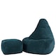 image 3 of Icon Kids High Back and Footstool, Jumbo Cord, Teal