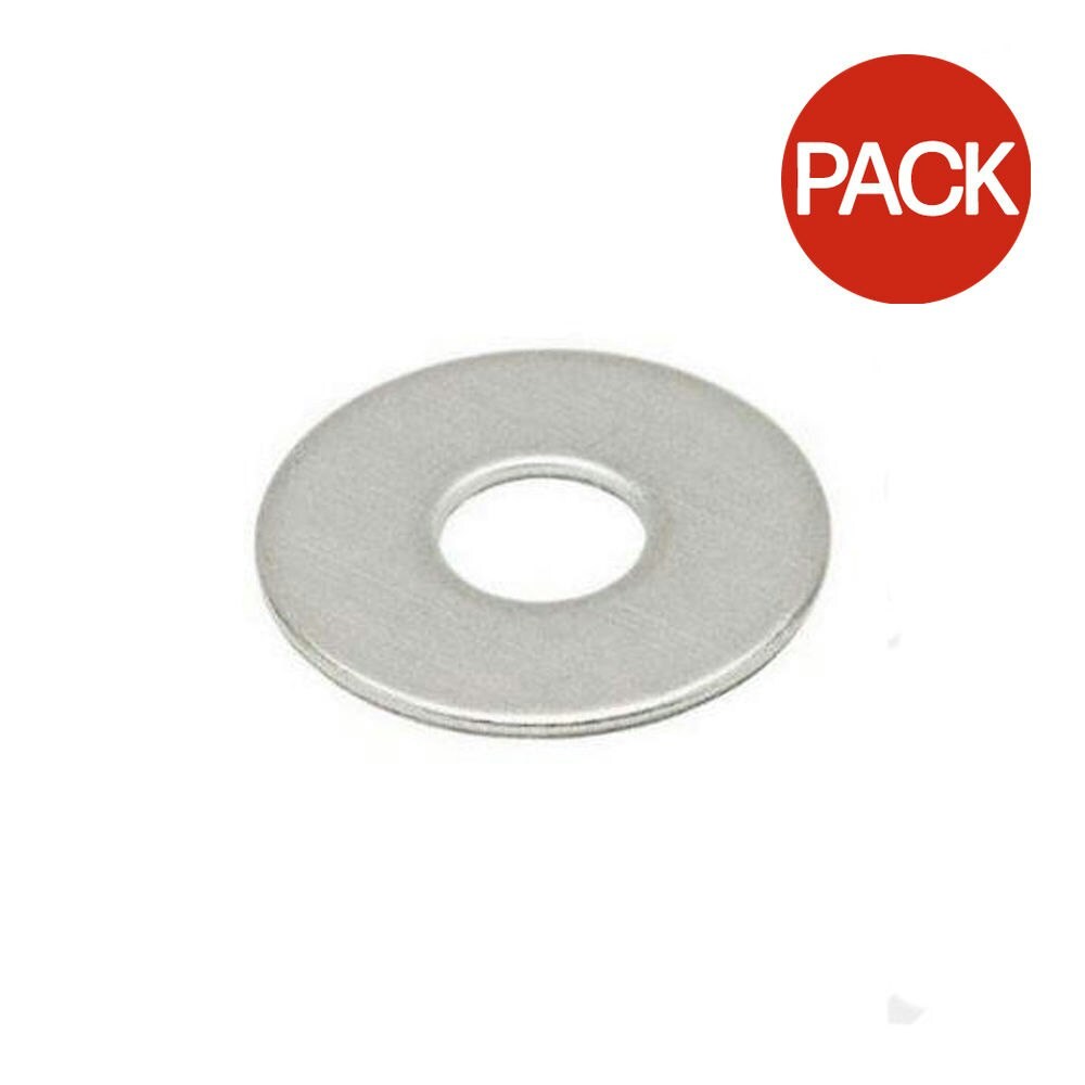 Securfix Trade Pack Zinc Plated Penny Washers (Pack of 100) - Silver - One Size