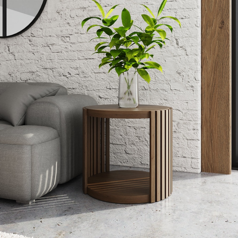 image 1 of Zadie Side Table | Brown | Walnut
