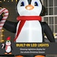 image 4 of HOMCOM 8ft Lighted Inflatable Christmas Penguin w/ Candy Cane for Garden