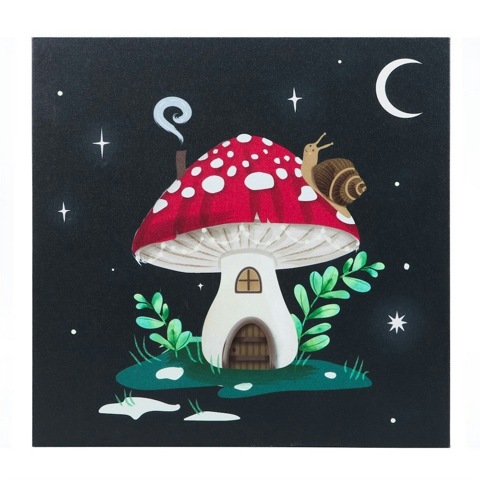 image 1 of Something Different Gnome Sweet Gnome Canvas Light Up Plaque - Black - One Size