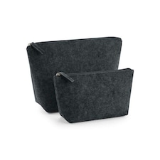 Bagbase Felt Accessory Bag - Charcoal Melange - 18cm x 9cm x 19cm