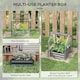 image 4 of Outsunny Raised Garden Bed Planter Box with Greenhouse, Clear and Dark Grey