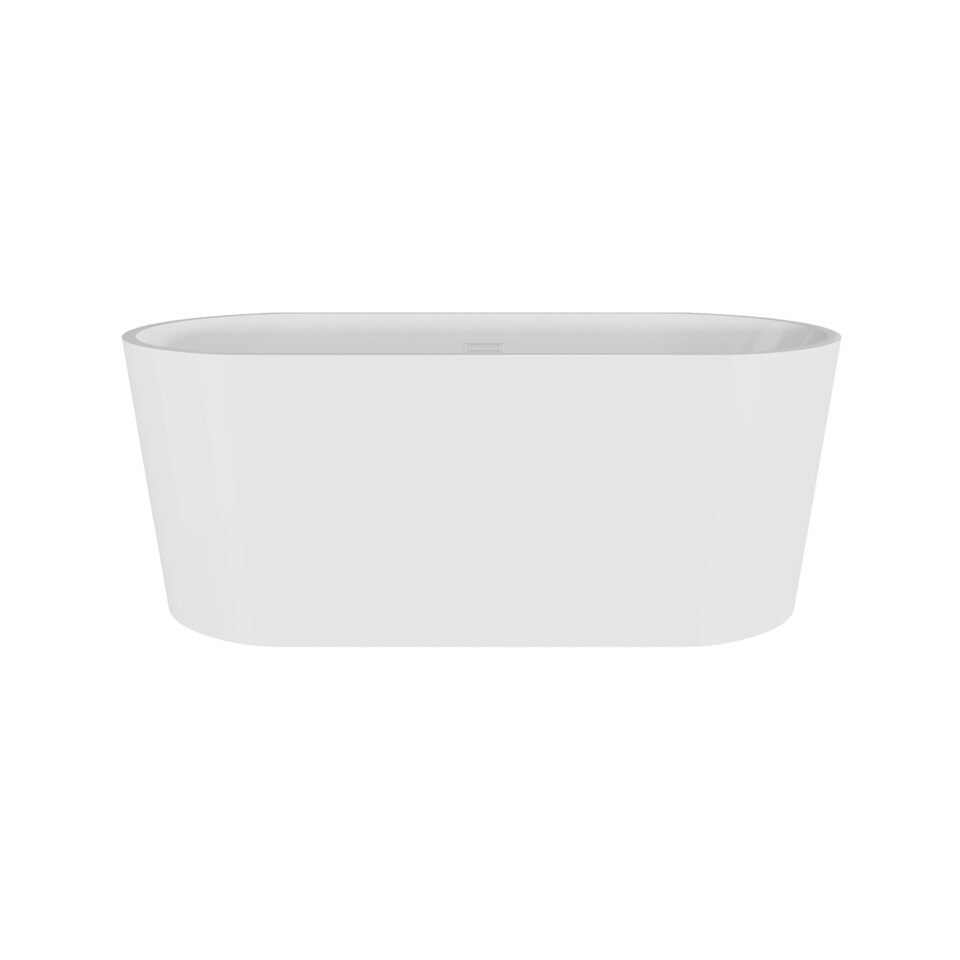 image 1 of Balterley Contemporary Oval Freestanding Bath: Modern Double-Ended Luxury Acrylic Bath | White | White | 1500 x 730 x 590mm