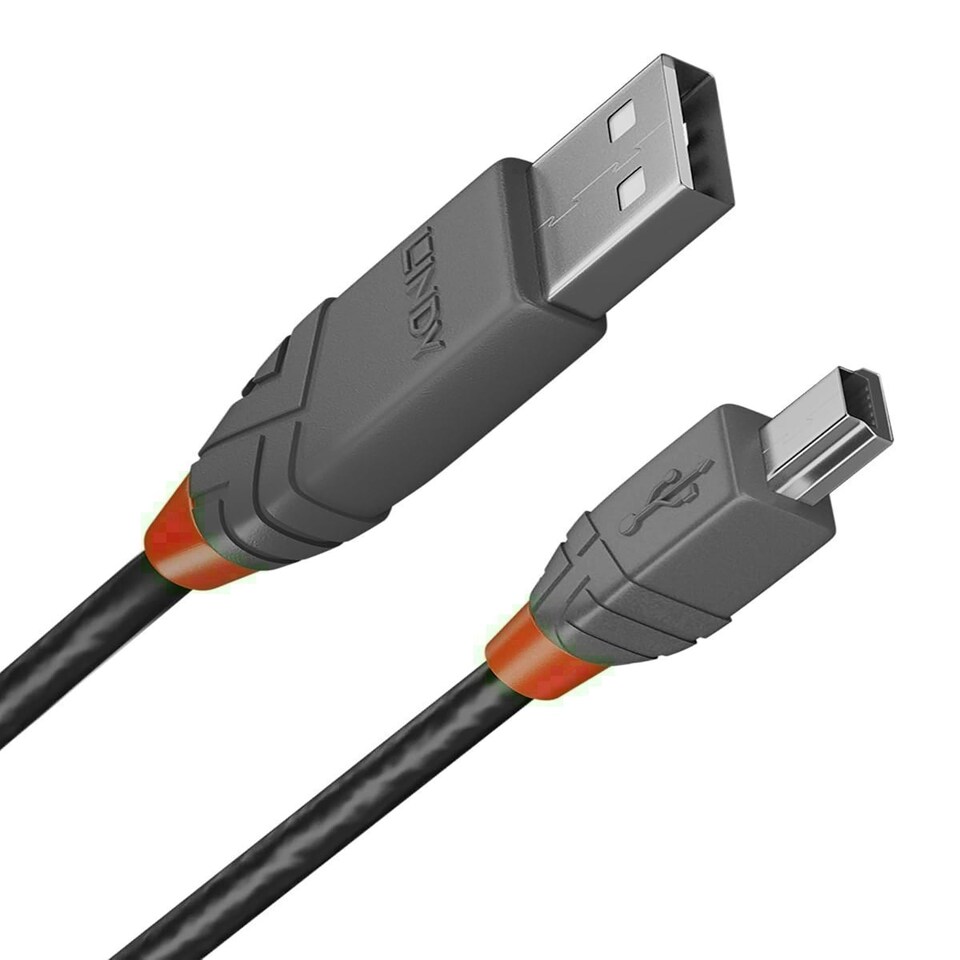 image 1 of 5m USB 2.0 Type A to Mini-B Cable, Anthra Line
