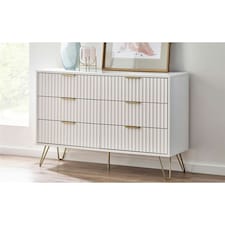 Matte White 6 Drawer Chest