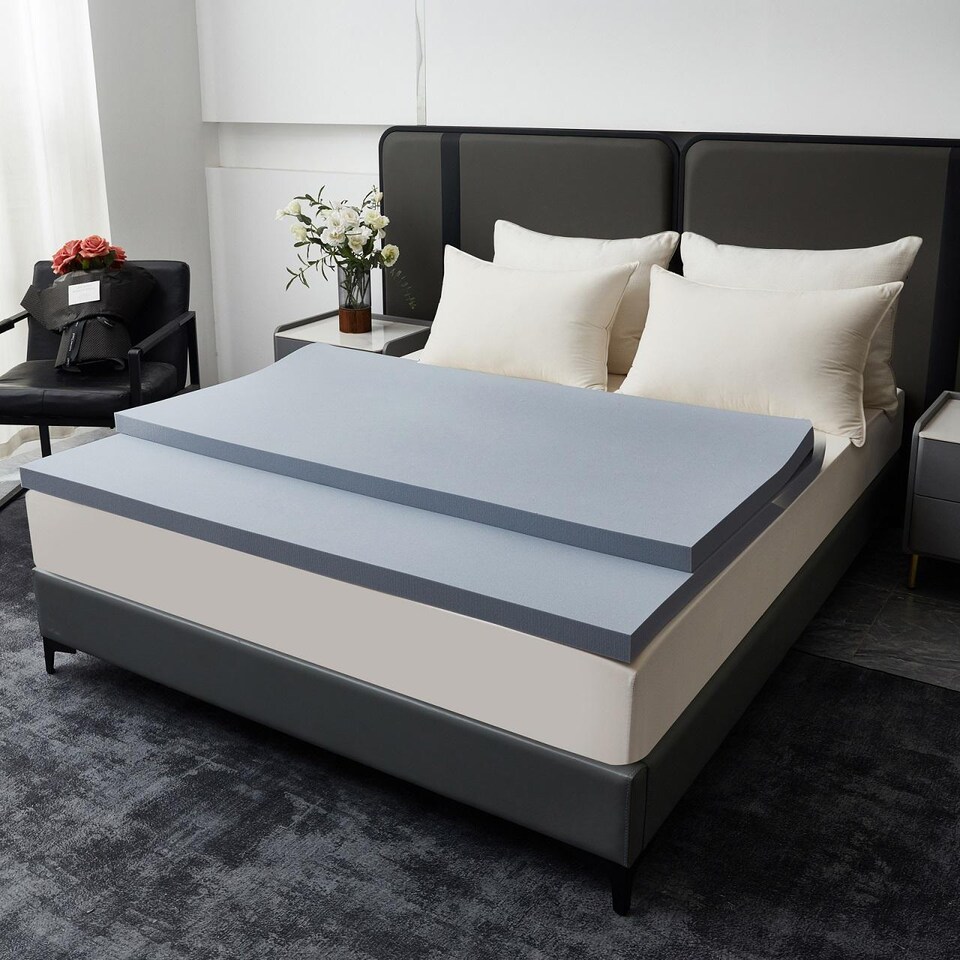 image 1 of Ezysleep 5cm Cooling Hydro Foam Mattress Topper Pressure Relieving Design Soft Comfort