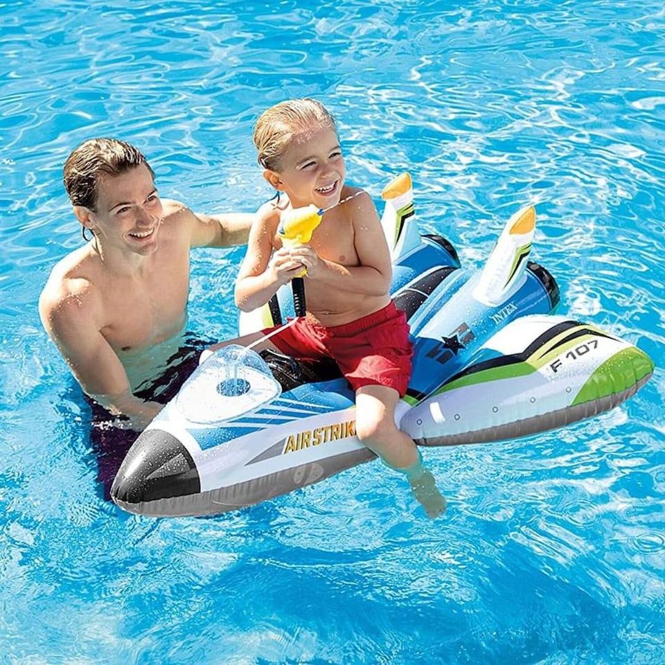 image 1 of Intex Water Gun Plane and Lil Sea Turtle  Ride-On - Multicoloured | Multi