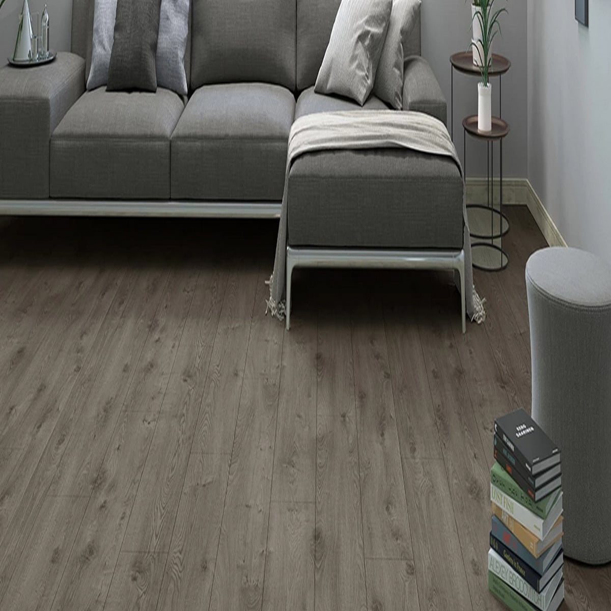 AGT EfftPre Nirvana PRK910 Wood Effect Click Laminate Flooring - Plank (12mm) For Domestic & Commercial Use Grey Grey 1