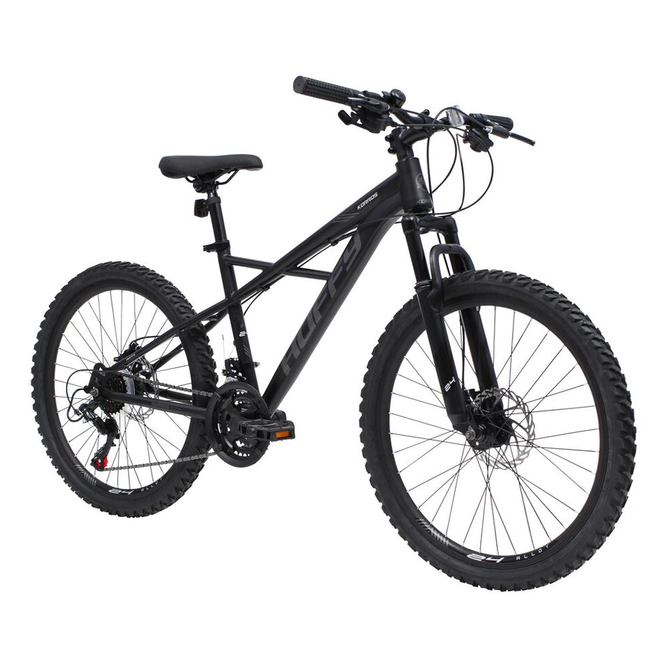image 1 of HUFFY Korros 24-Inch 21-Speed Black Hardtail Mountain Bike (24382W)