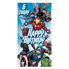 Avengers 6 Today Happy Birthday Card - Multicoloured - One Size