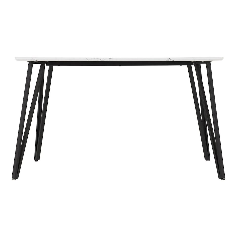 image 1 of Marlow & Avery Indoor Dining Set with 4 Chairs - White Marble - Emerald Green Velvet | Green | White Marble/Emerald Green | 5