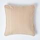 image 1 of Homescapes Cotton Rajput Ribbed Beige Cushion Cover - 45 x 45 cm | Cream | Beige | 45 x 45 cm