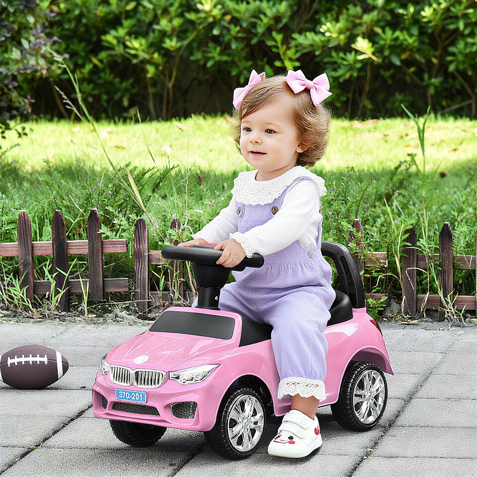 image 1 of HOMCOM Ride on Car Baby Toddler Walker Foot to Floor Sliding Car Slider Pink
