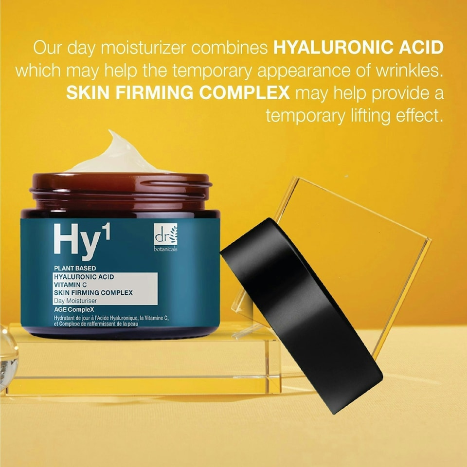 image 1 of Dr Botanicals Hyaluronic Acid 1% & Vitamin C 1% & Skin Firming Complex 1% Day Moisturiser 60ml