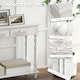 image 5 of HOMCOM Wooden Console Table with Storage Shelf Two Drawers for Entryway White 