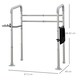 image 3 of HOMCOM Adjustable Toilet Safety Frame with Additional Rubber Tips Storage