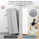 image 8 of COSTWAY Double Door Tall Storage Cabinet Freestanding White White