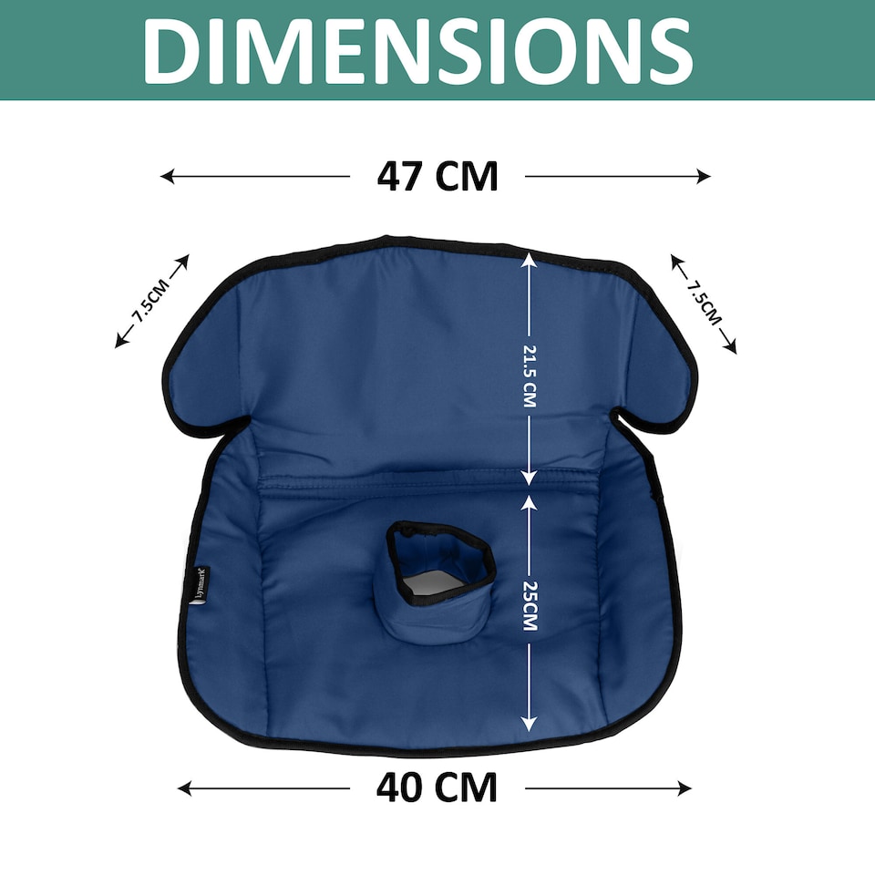 image 1 of Lynmark® Potty Training Car Seat Protector Cover with Middle Buckle Hole | Blue | Navy | 1