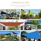 image 6 of Outsunny 4x4m Triangle Sun Shade Sail UV Protection HDPE Canopy w/ Rings Grey Grey