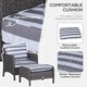 image 4 of Outsunny 5 Pieces Outdoor Patio Furniture Set Wicker Conversation Set Deep Grey