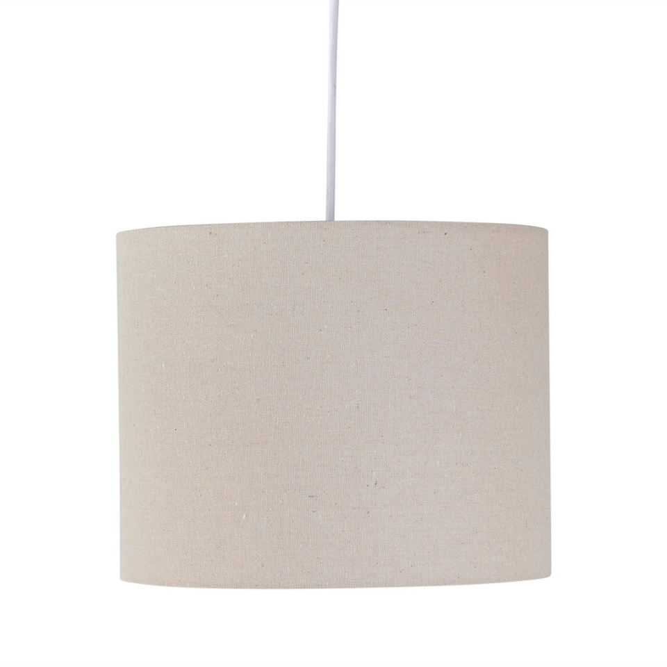 image 1 of First Choice Lighting Natural Linen 25cm Pendant Lightshade Brown