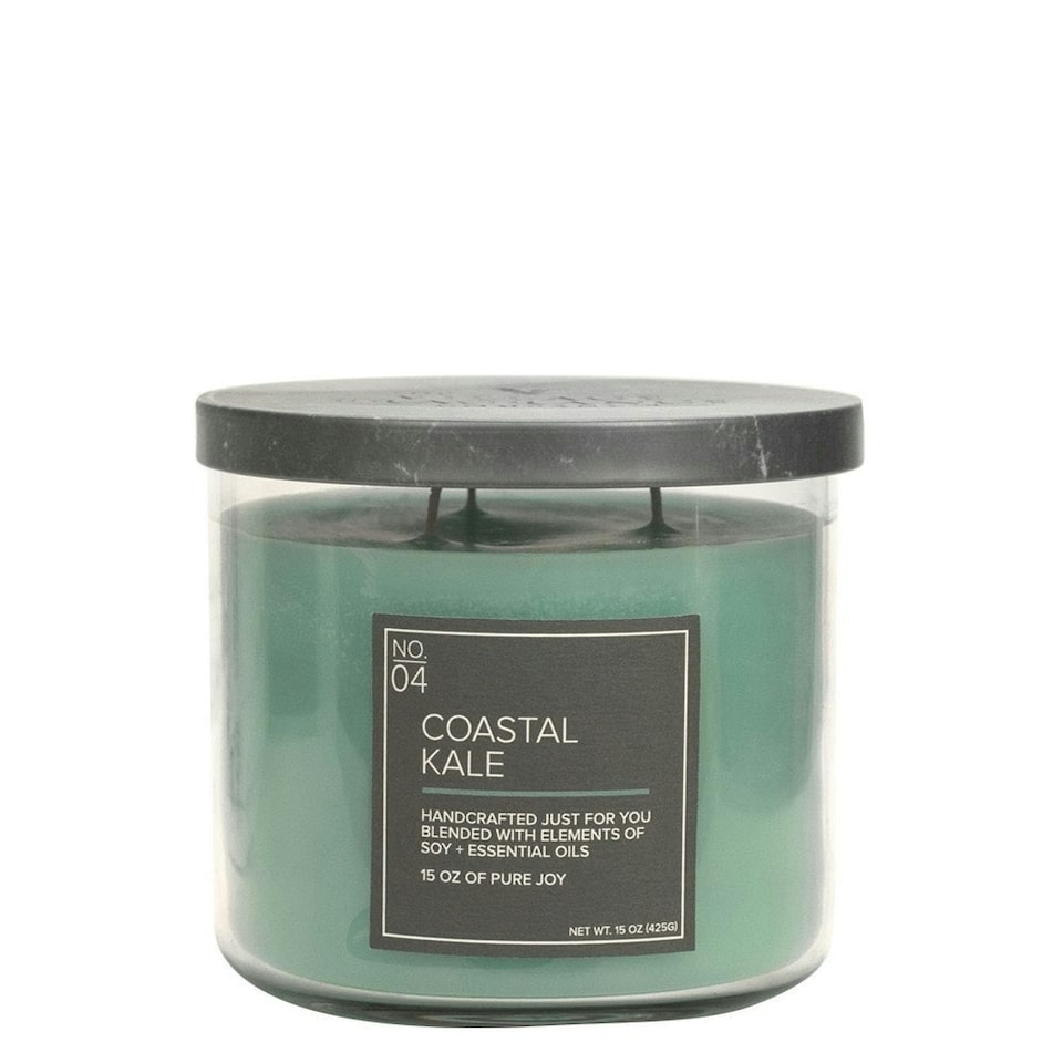 image 1 of Village Candle Medium 3 Wick Coastal Kale 15oz