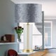 image 8 of Set of 2 Aura - Satin Brass Lamps with Grey Crushed Velvet Shades Bronze | Grey