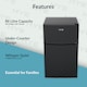 image 4 of HYE 86L Under Counter Fridge Freezer, Freestanding, 49cm, Black - RF01UCFF85B13