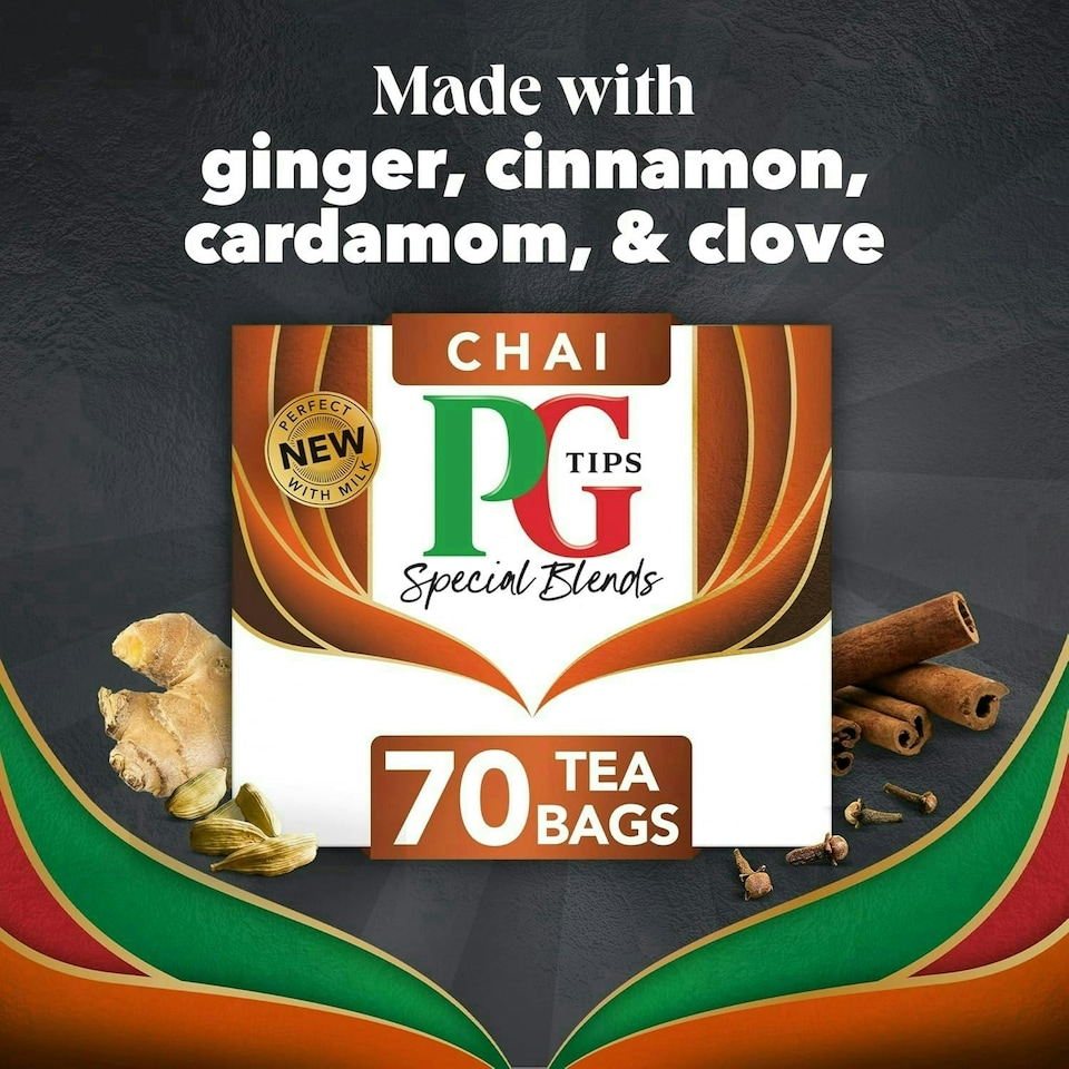 image 1 of PG Tips Special Blends English Breakfast Tea, Bold & Strong Flavour, 70 Teabags, 6 Pack