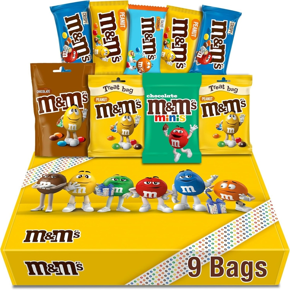 image 1 of M&M's Variety Chocolate Hamper Gift Box | Peanut | Crispy | Salted Caramel | Chocolate | Mini's