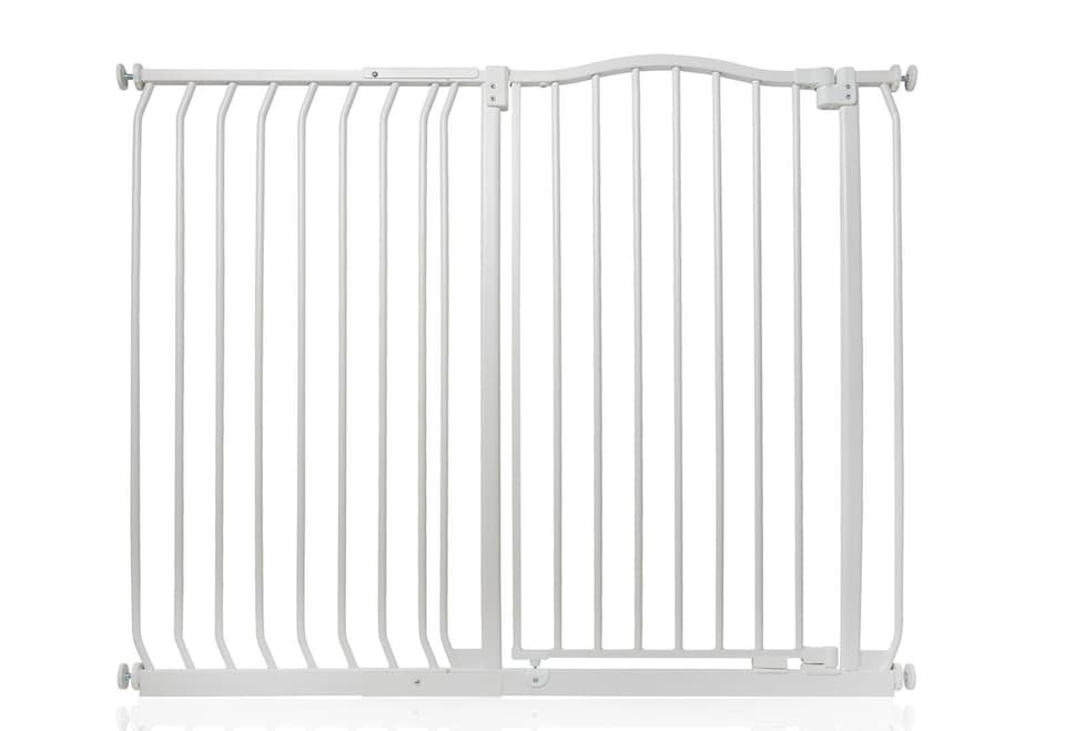 image 1 of Safetots Extra Tall Curved Top Safety Gate, 116cm - 125cm, Matt White, Extra Tall 100cm in Height, Pressure Fit Stair Gate, Baby Gate for Doors Hallways and Spaces, Safety Barrier, Easy Installation