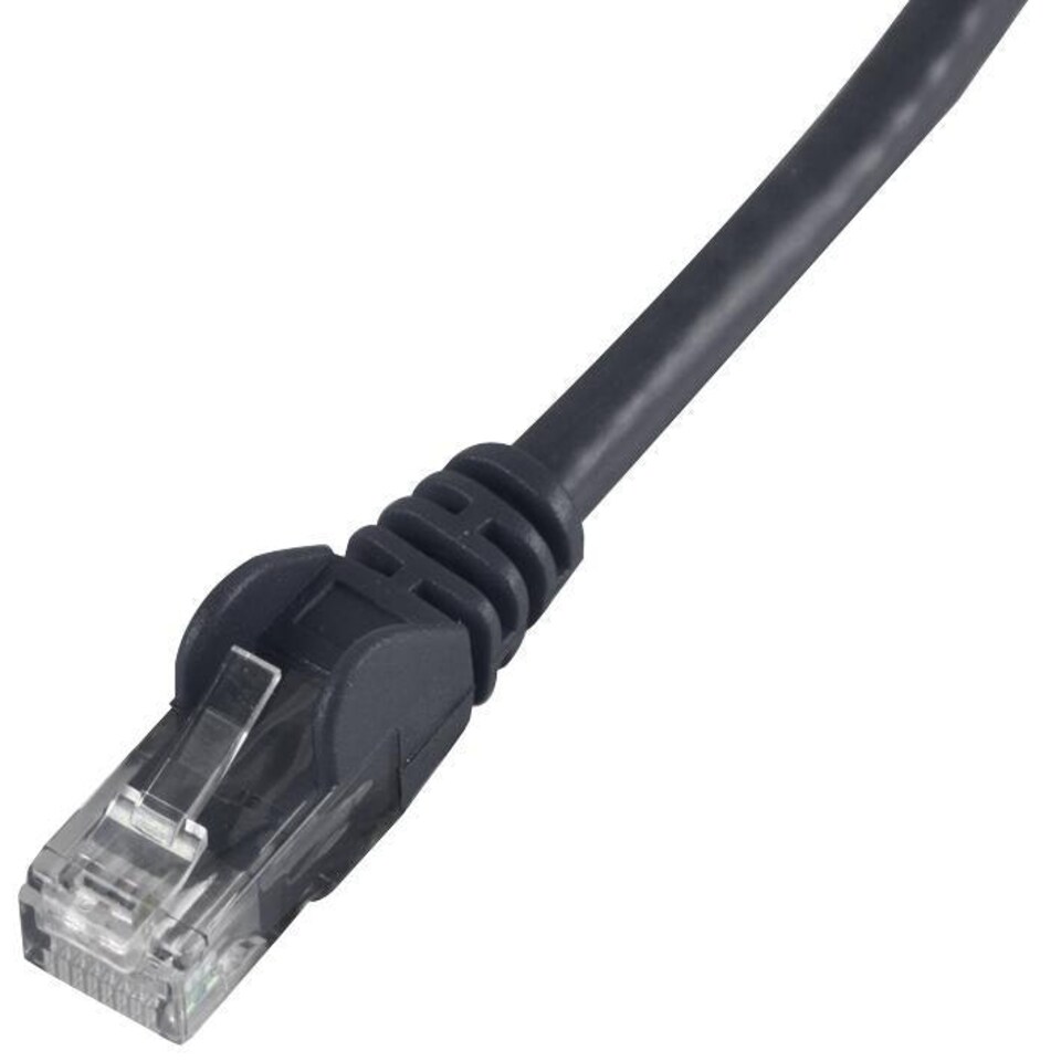 PRO SIGNAL - Snagless Cat6 UTP LSOH Ethernet Patch Lead, Black 15m
