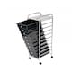 image 8 of 10 Drawer Storage Mobile Makeup Salon Trolley Portable Organiser | Black