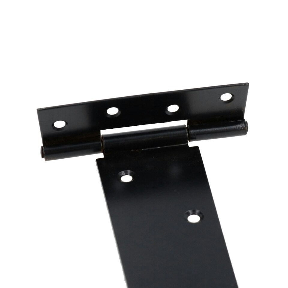 image 1 of 18" (450mm) Heavy Duty T Tee Hinges for Doors + Gates with Fixing Screws 4pc Black