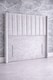 image 3 of Superking 6FT Floorstand Crush Velvet Silver Panel Wing Headboard 54inch