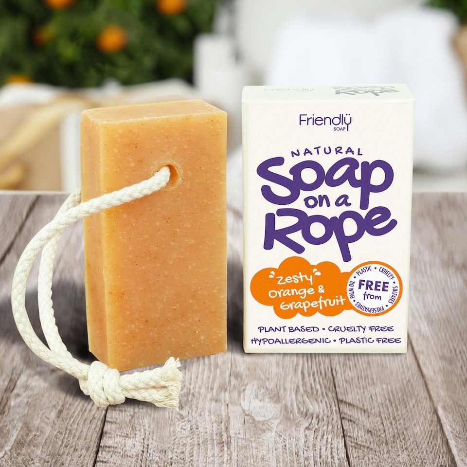 image 1 of Natural Orange & Grapefruit Soap On A Rope | Orange