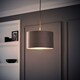 image 3 of ValueLights Reni Small Grey Velvet Chrome Inner Lamp Shade | Grey
