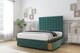 image 3 of Sloomy Kansas Emerald Plush Divan Bed With Mattress No Drawers With 54" Floor Standing Headboard 3' Single | Green | Emerald | Single | 1