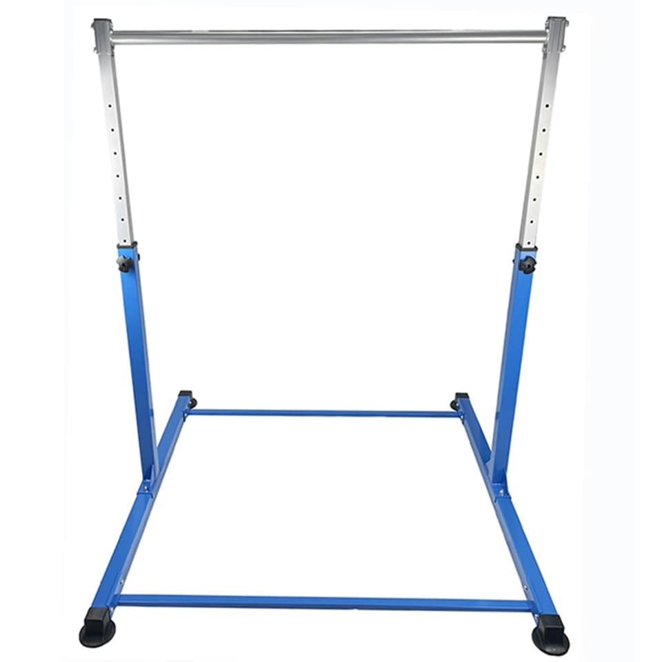 image 1 of Gymnastics Horizontal Kip Bar Home Gym Adjustable Height For Children Kids Blue