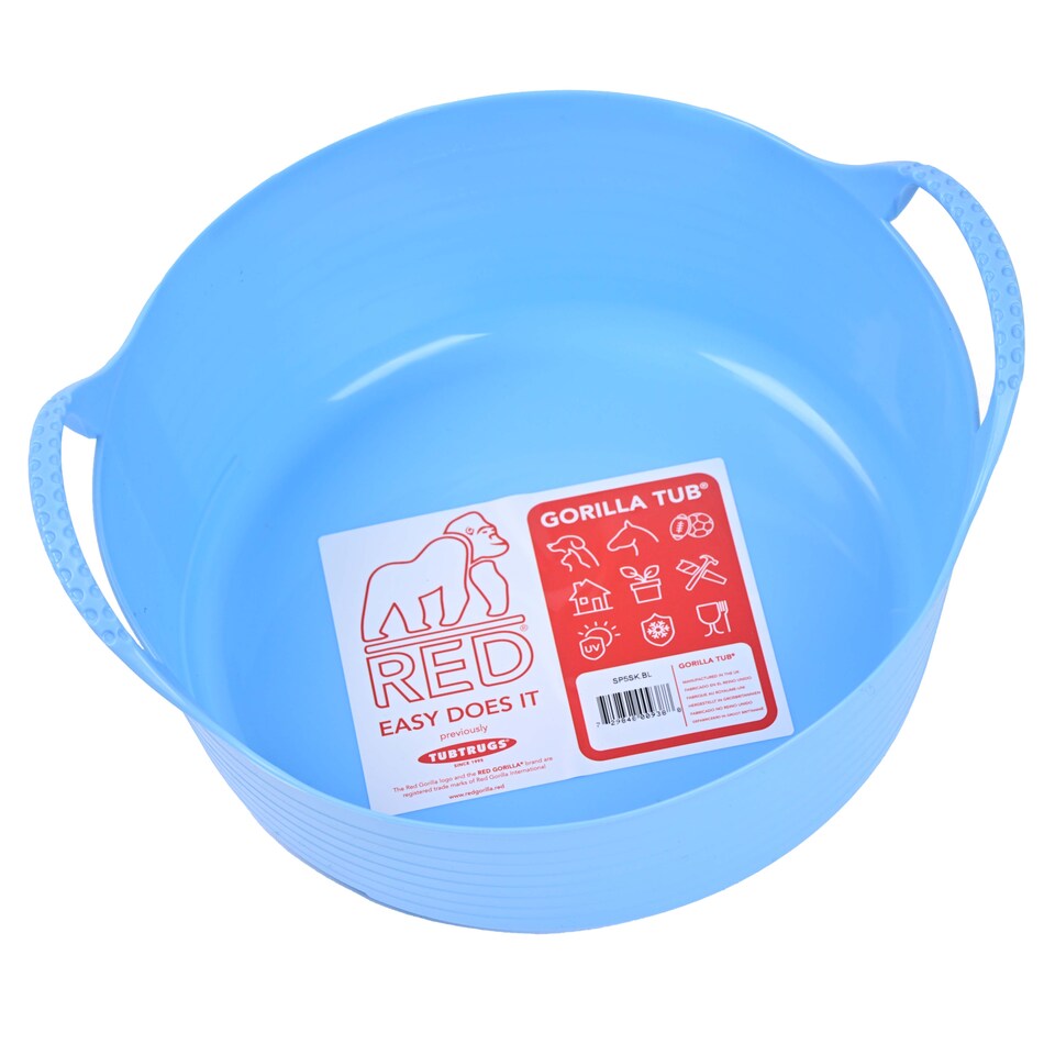 image 1 of Red Gorilla - Gorilla Tub Mini 5L - Flexible Multi-Use Shallow Bucket | Blue | Sky Blue