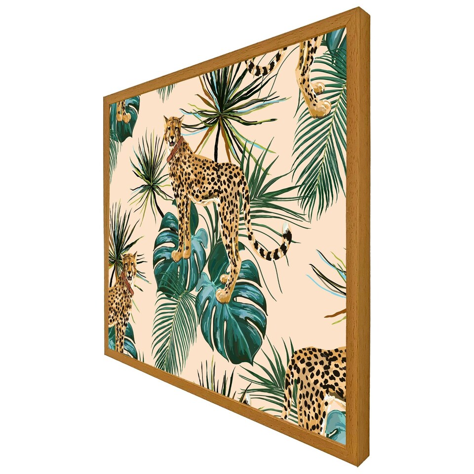 image 1 of Tropical cheetah (Picutre Frame) Brown | Oak | XL