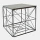 image 4 of OHS Large Square Cube Wired Basket Storage Home Side End Folding Table Black